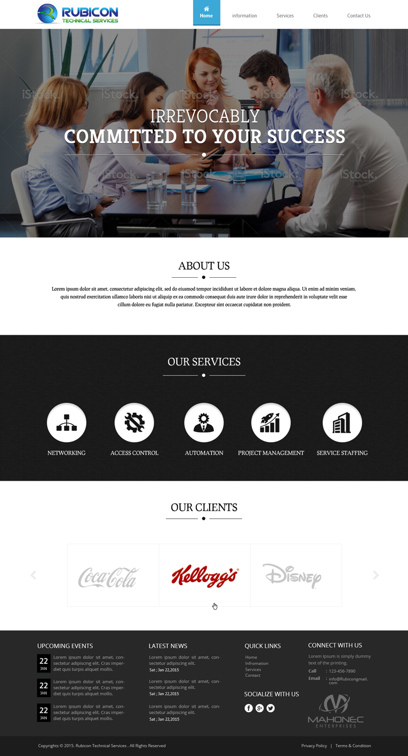 Web Design by OM for Mahonec Enterprises | Design #5376967