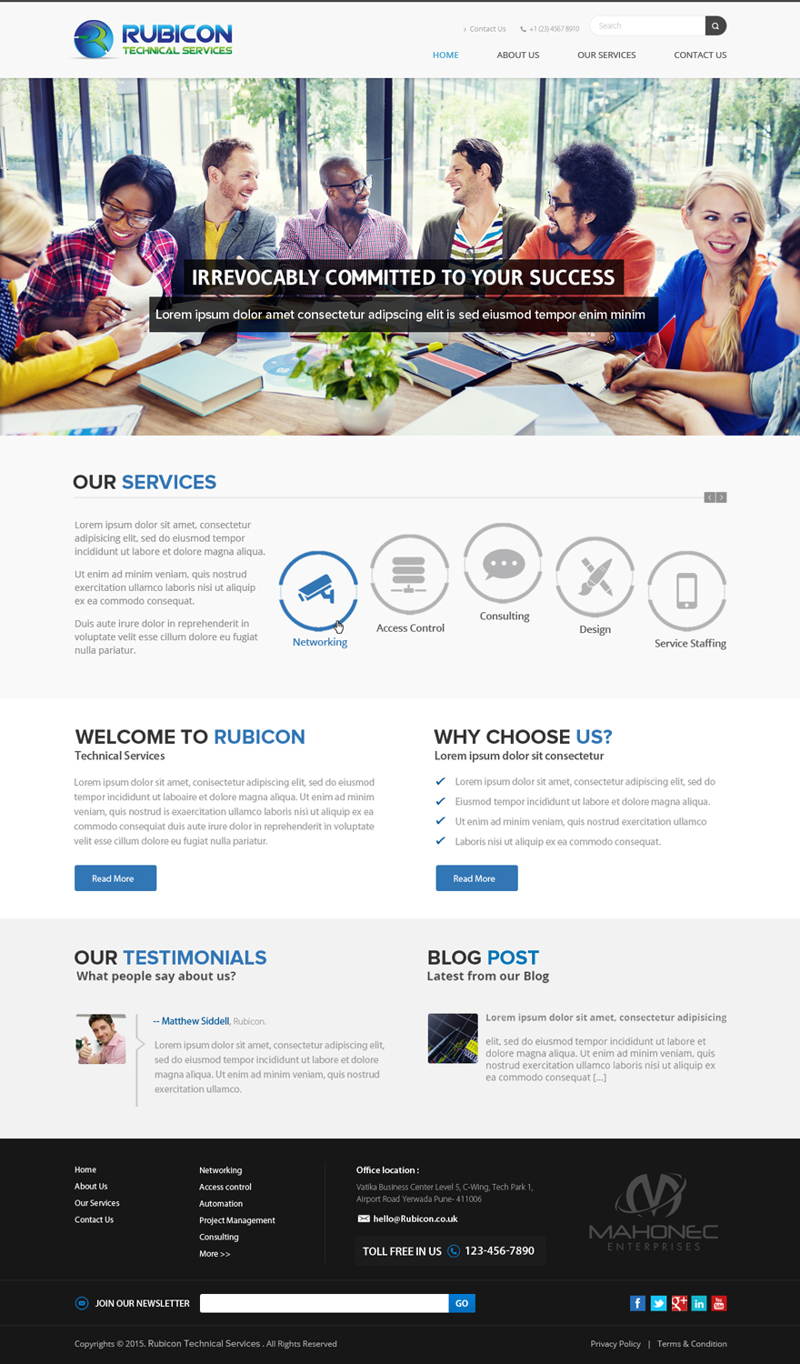 Web Design by OM for Mahonec Enterprises | Design #5377185