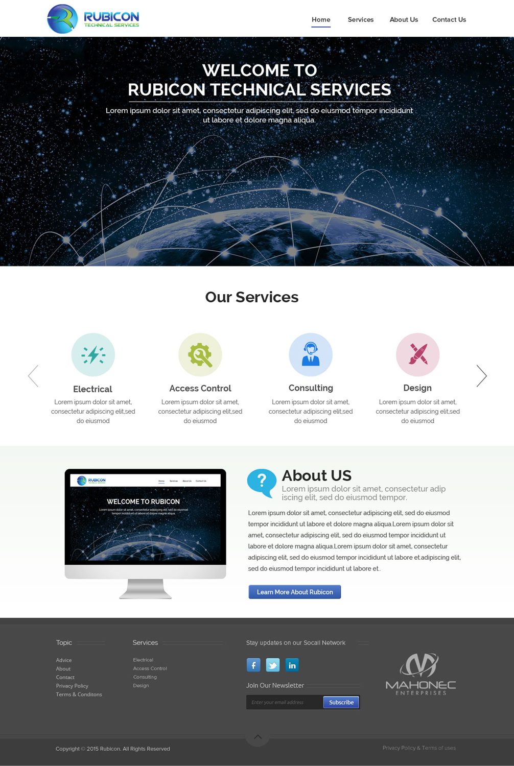 Web Design by OM for Mahonec Enterprises | Design #5377193