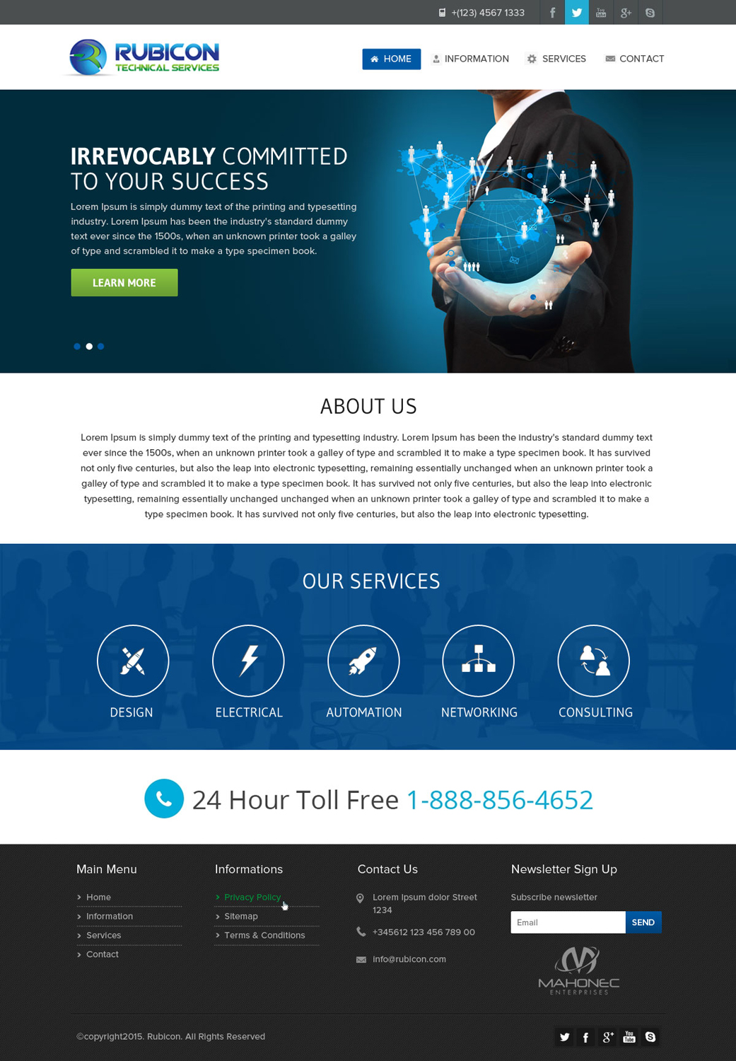Web Design by OM for Mahonec Enterprises | Design #5377232