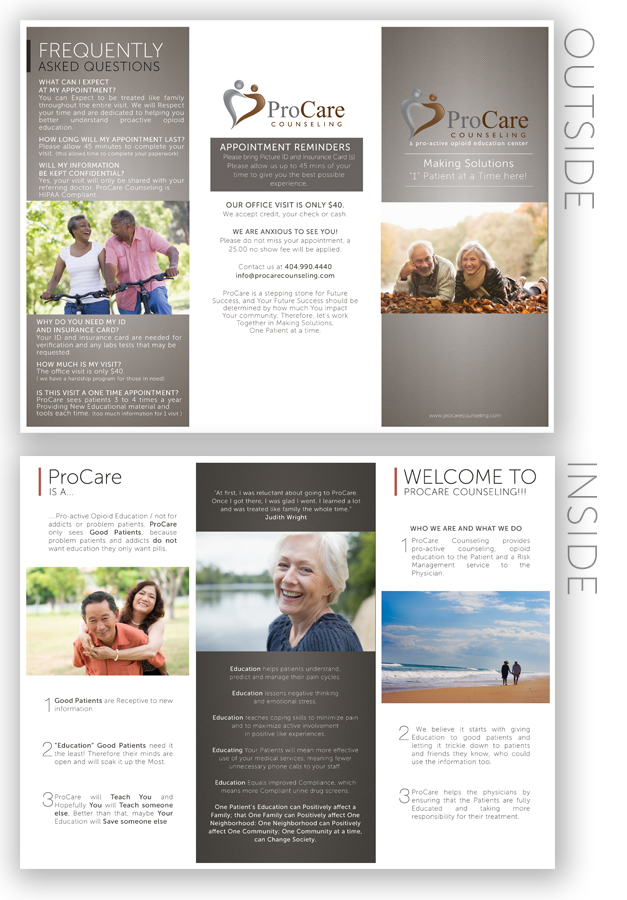 Brochure Design by media_naranja for Pro Care Counseling | Design #5301095