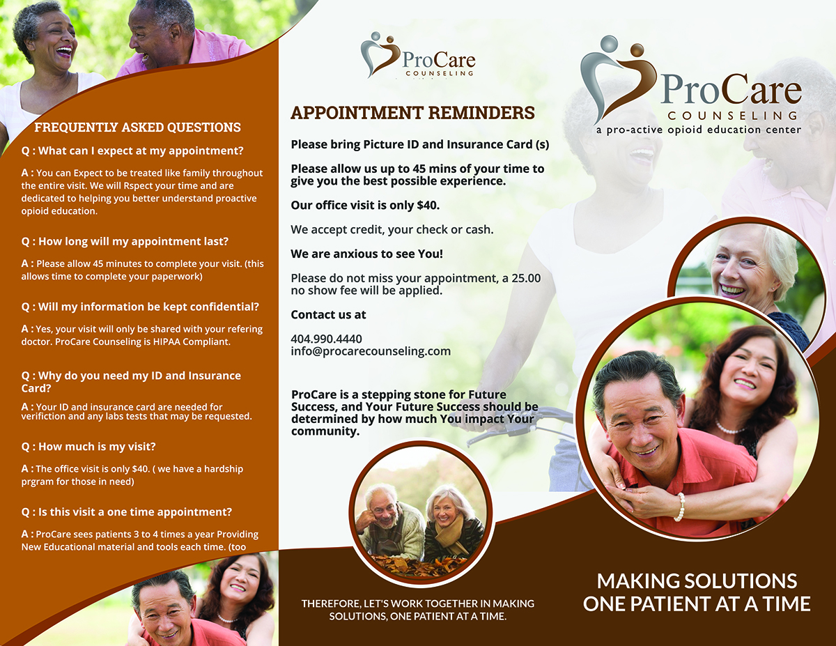Brochure Design by ThemeDesk Technology for Pro Care Counseling | Design #5302577