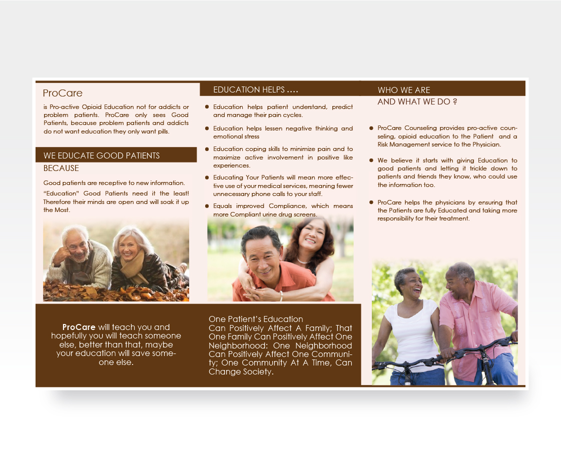 Brochure Design by Blessing Design for Pro Care Counseling | Design #5296365