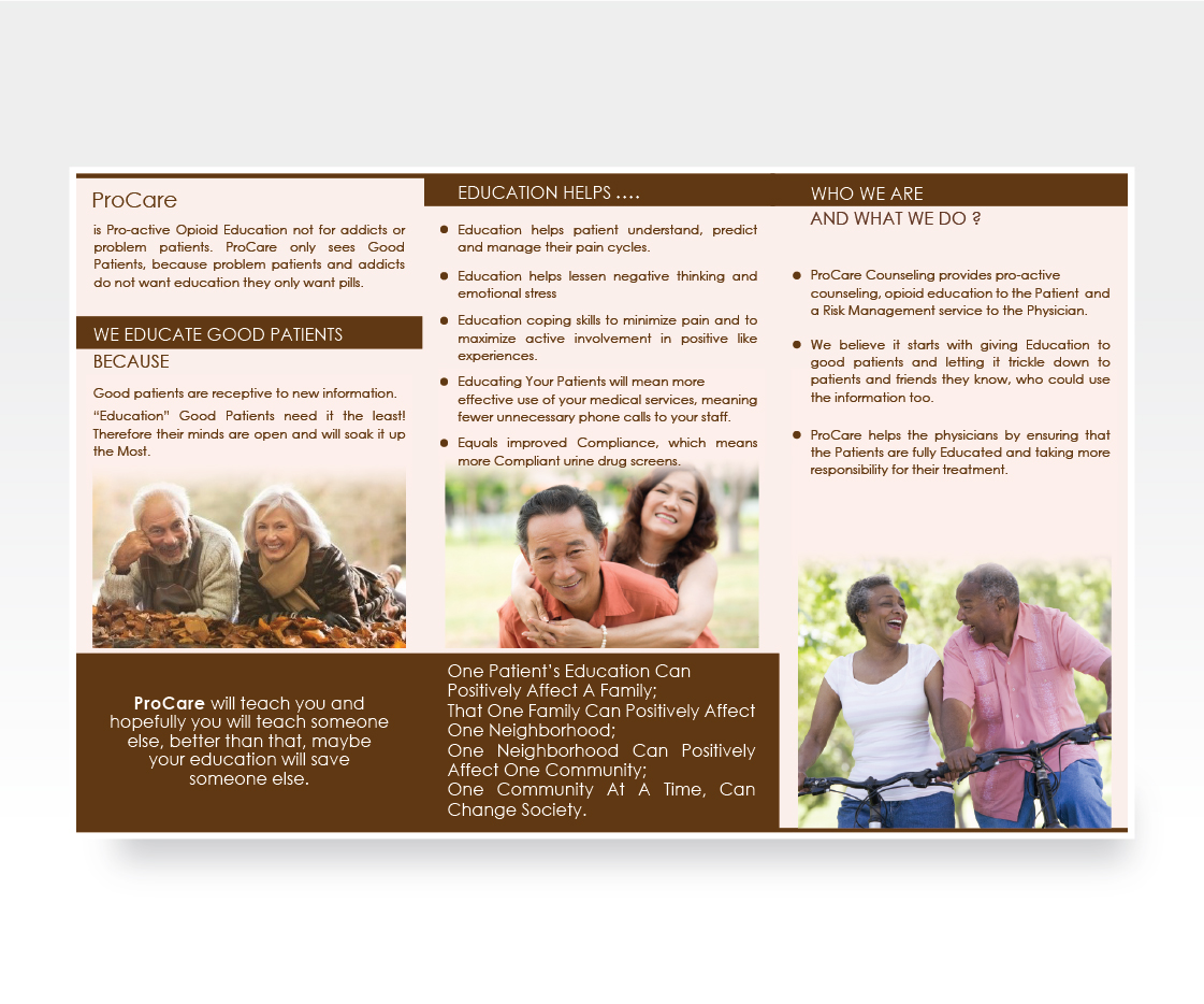 Brochure Design by Blessing Design for Pro Care Counseling | Design #5300692