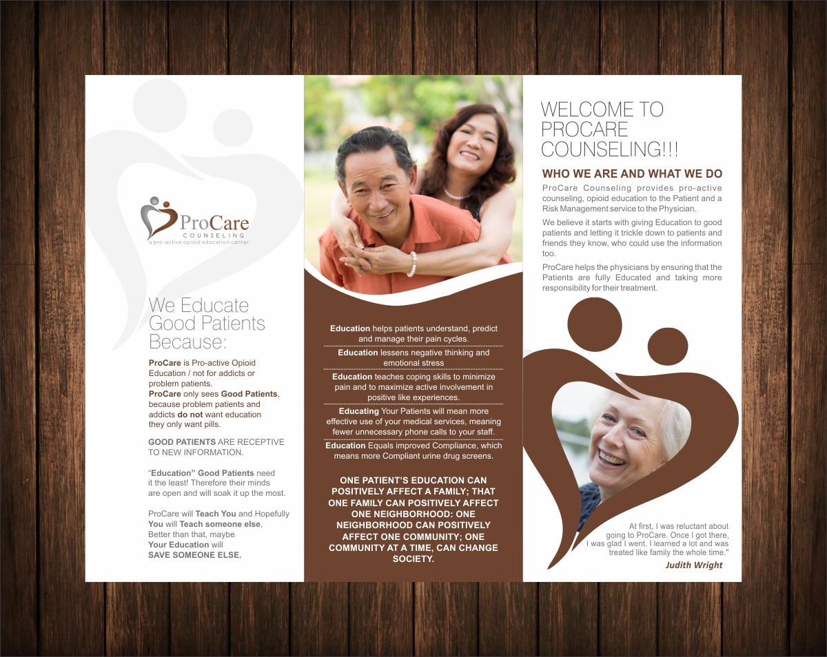 Brochure Design by cb1318 for Pro Care Counseling | Design #5302179