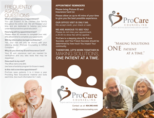 Brochure Design by cb1318 for Pro Care Counseling | Design: #5306369