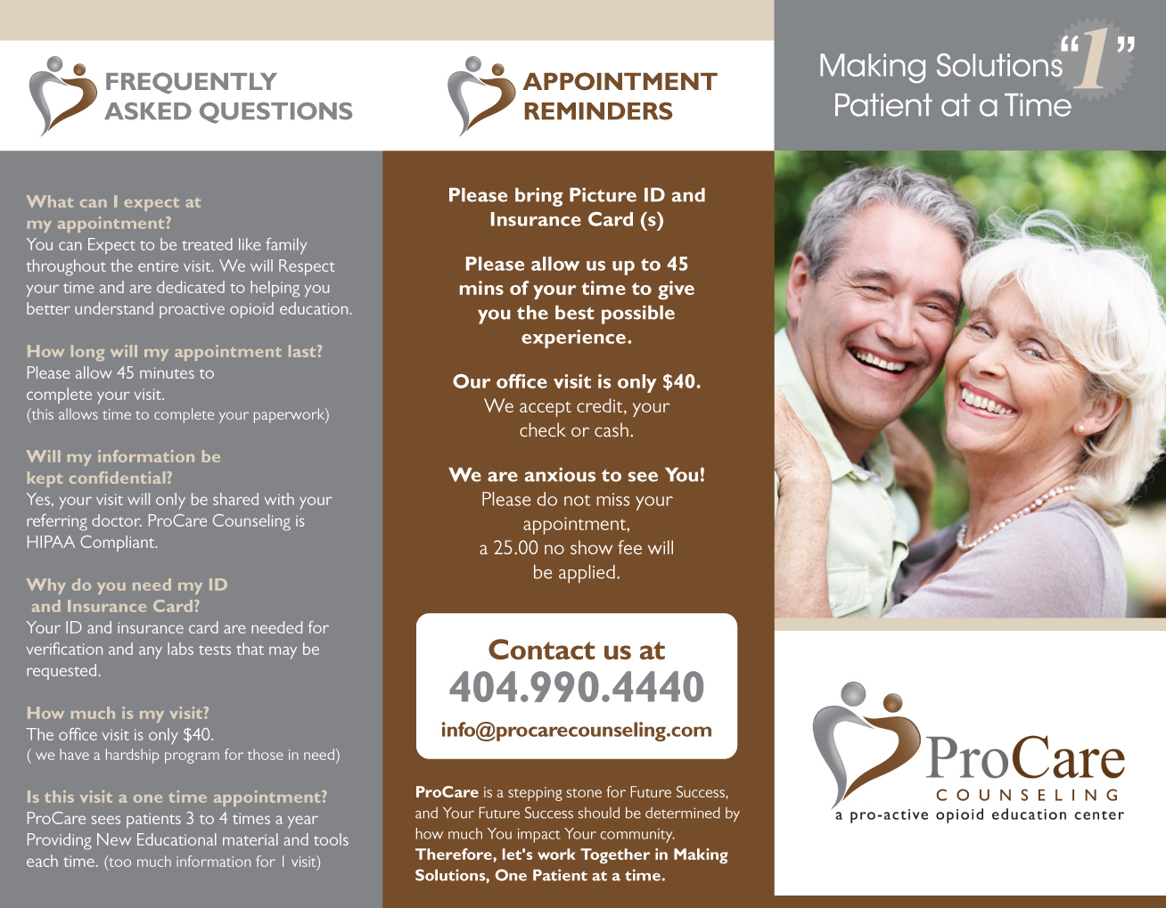 Brochure Design by Squaredot for Pro Care Counseling | Design #5304443