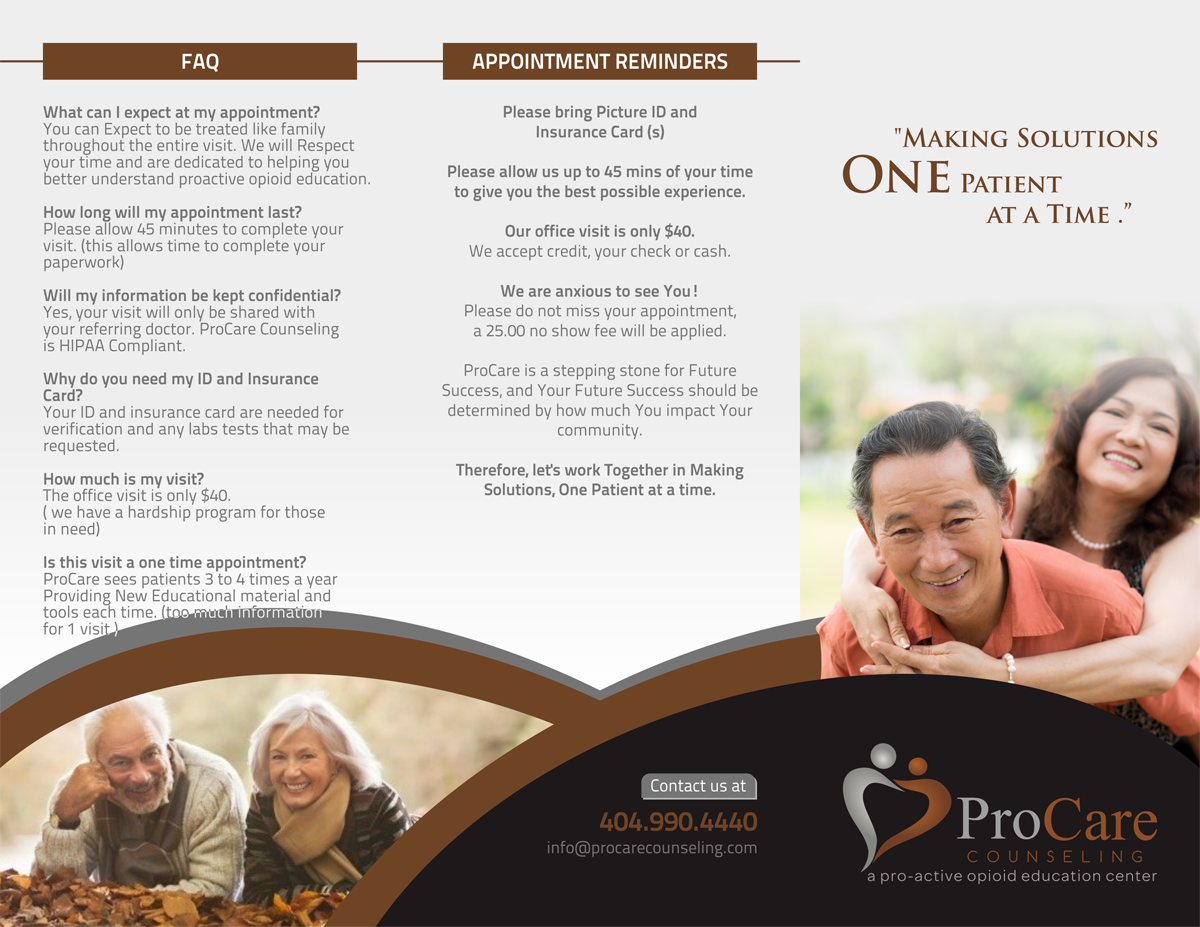 Brochure Design by barinix for Pro Care Counseling | Design #5296911