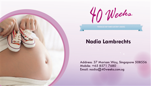 Business Card Design by yheboi for 40 Weeks | Design #1488059