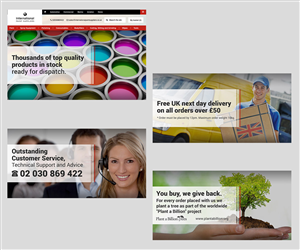 International Paint Suppliers requires four front of website graphics 