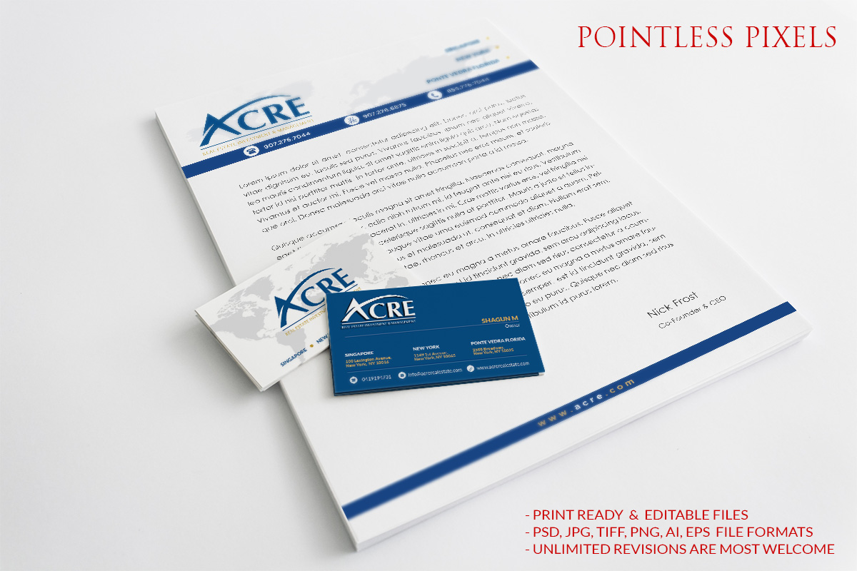 Letterhead Design by Pointless Pixels India for this project | Design #5344729