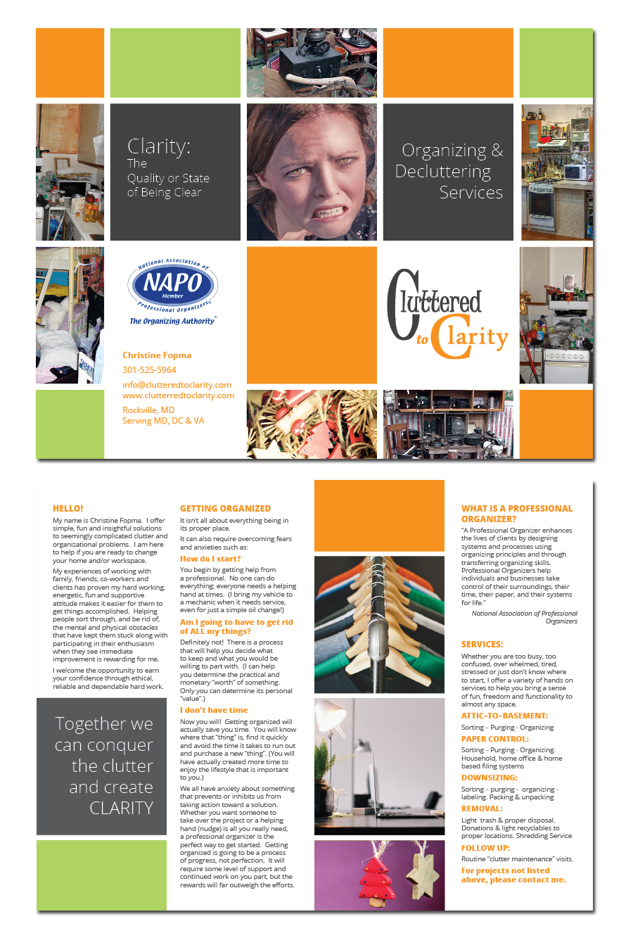 Brochure Design by Charala for Cluttered to Clarity | Design #5349110