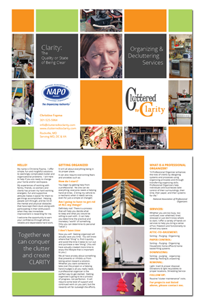 Brochure Design by Charala for Cluttered to Clarity | Design: #5349110