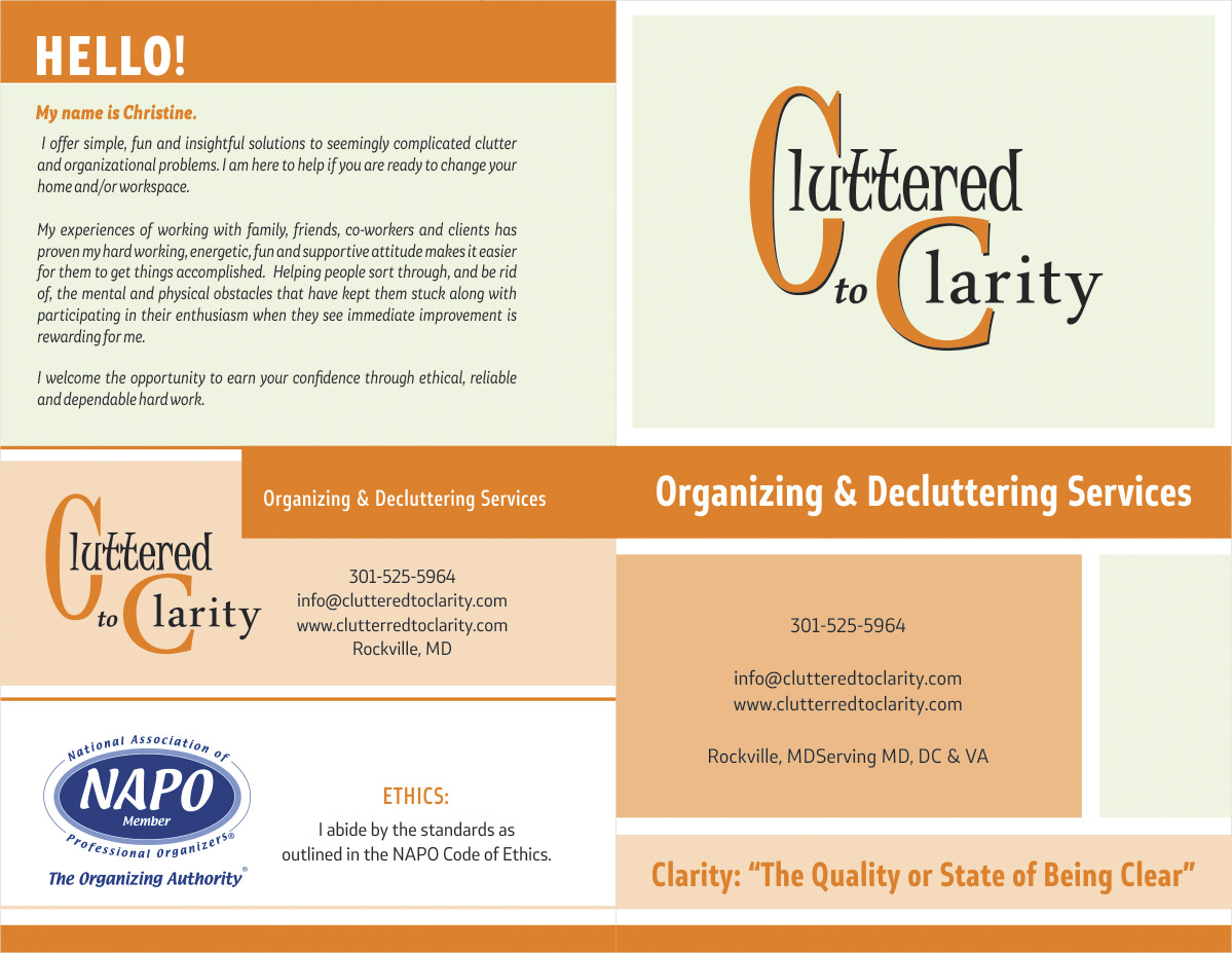 Brochure Design by dejan_dzamtovski for Cluttered to Clarity | Design #5335121