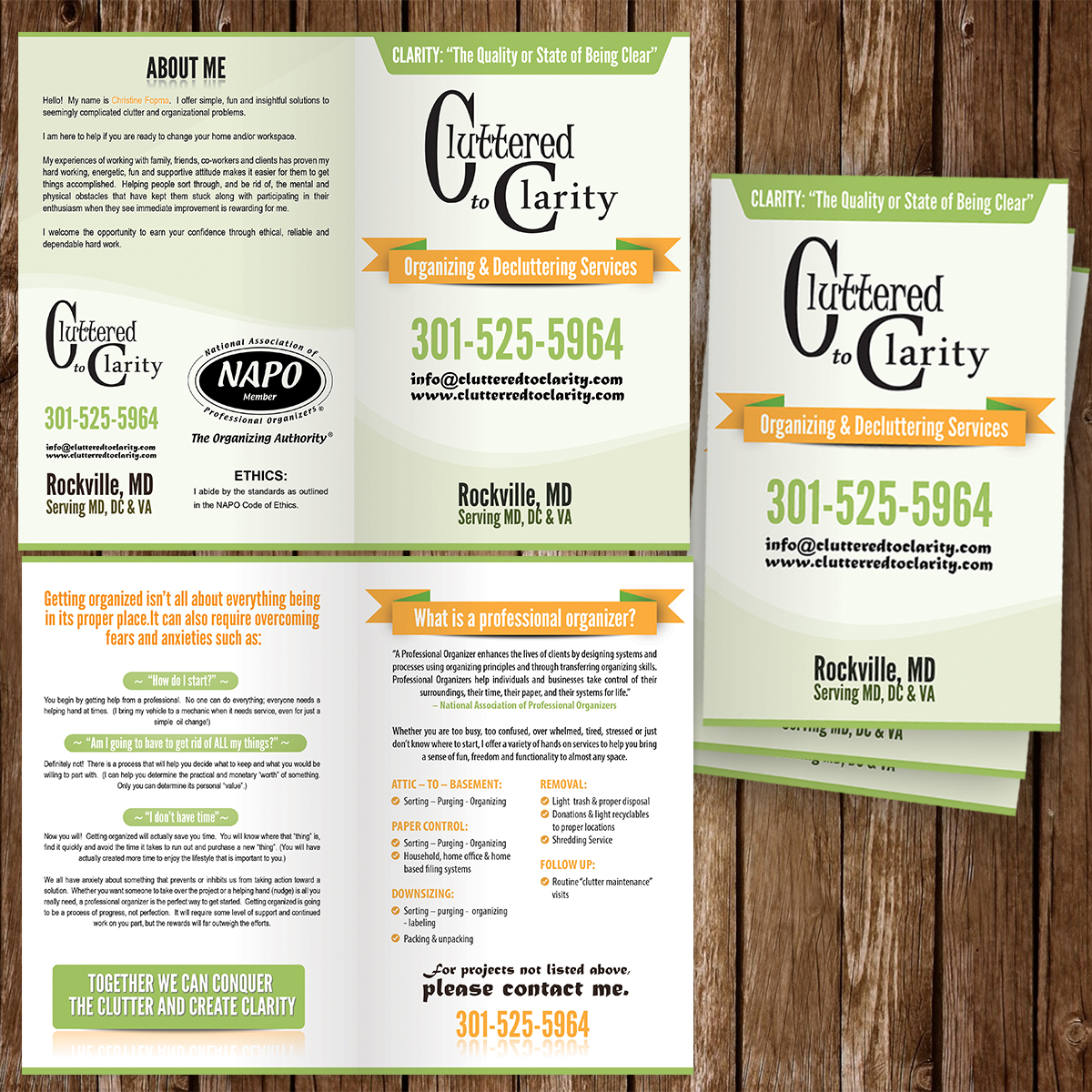 Brochure Design by rex-designs for Cluttered to Clarity | Design #5321837