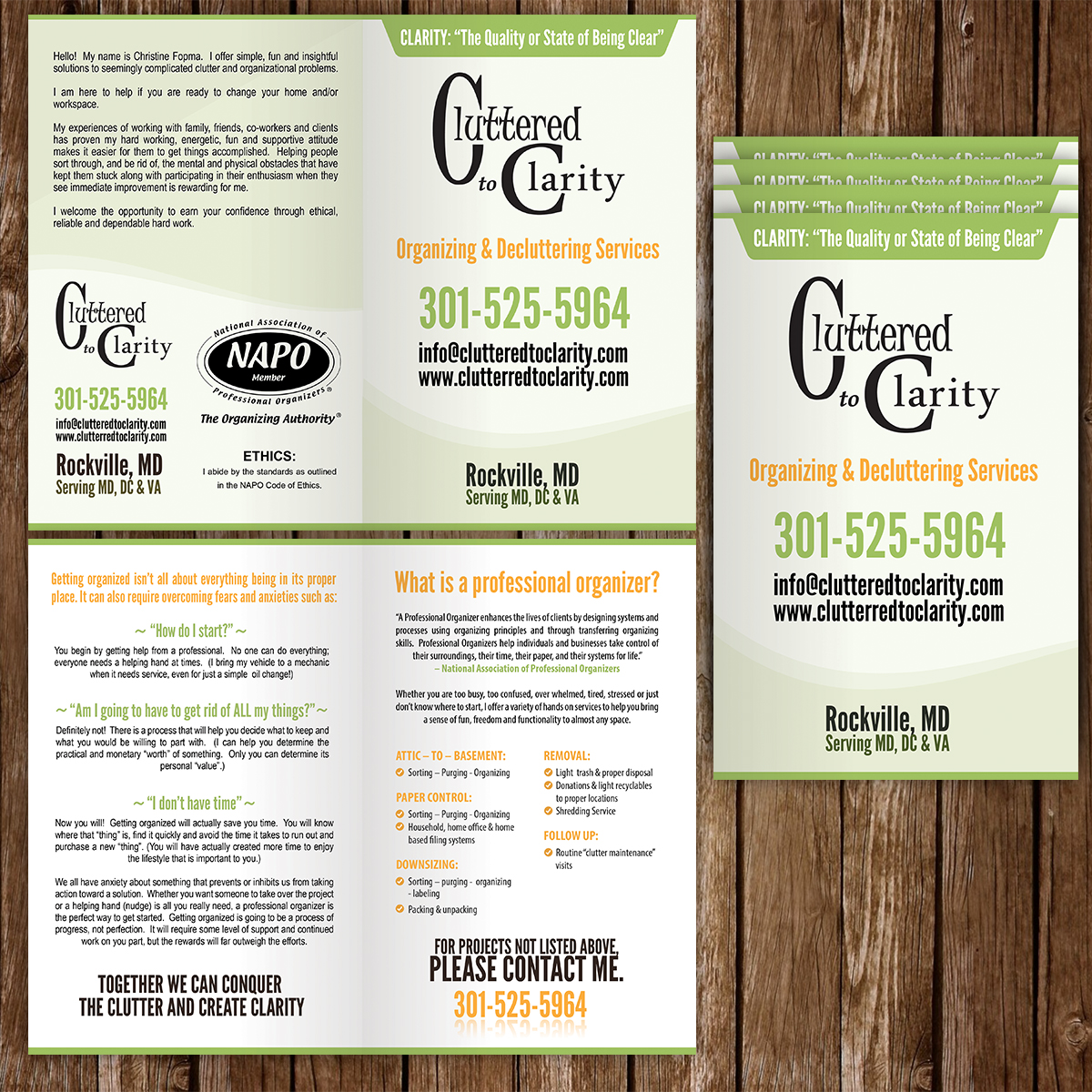 Brochure Design by rex-designs for Cluttered to Clarity | Design #5329742