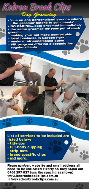 Flyer for home based dog grooming salon | Design de Flyer par NILDesigns