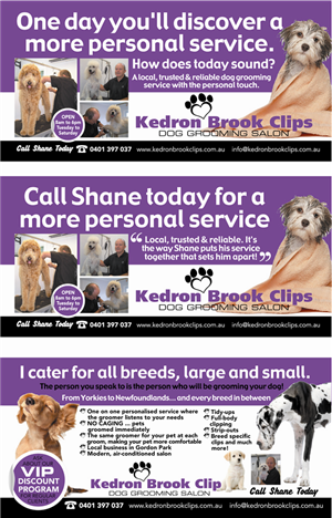 Flyer for home based dog grooming salon | Diseño de Flyer por the artworks