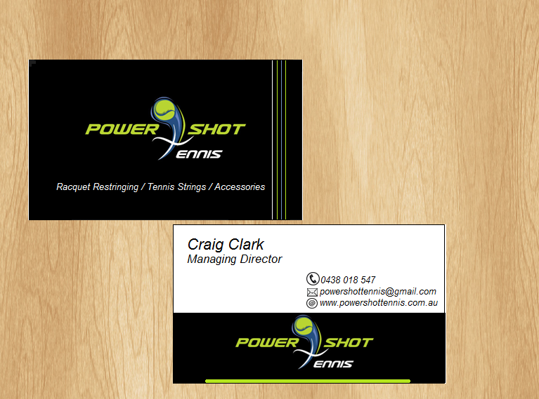 Diseño de Tarjeta de Presentación por R K para Power Shot Tennis | Diseño #1475519