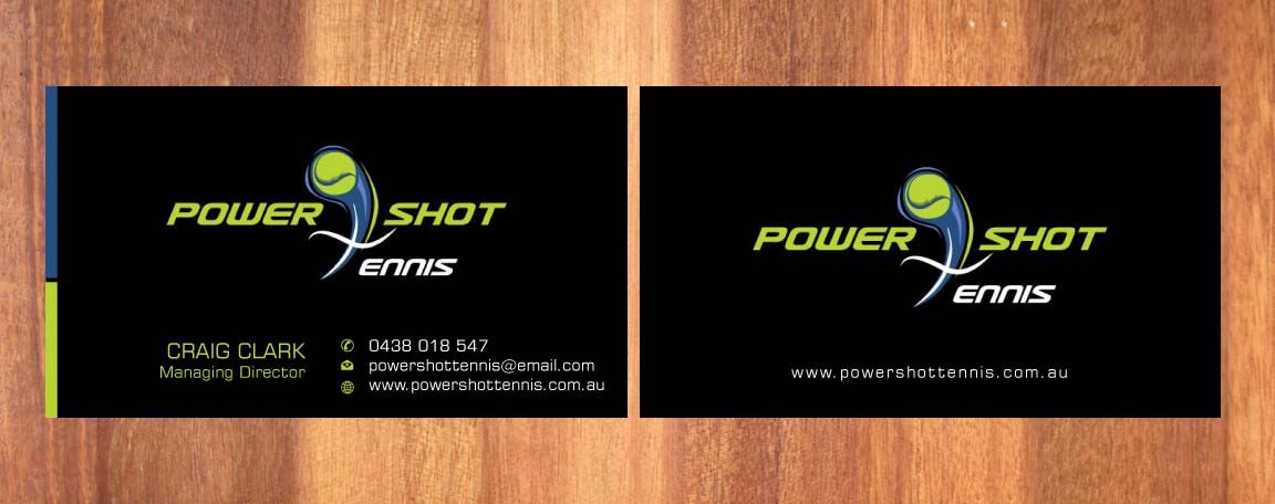 Business Card Design by Sbss for Power Shot Tennis | Design #1477125