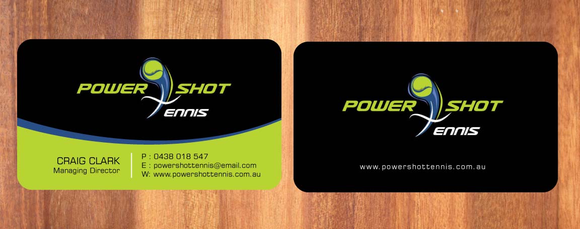 Business Card Design by Sbss for Power Shot Tennis | Design #1477145
