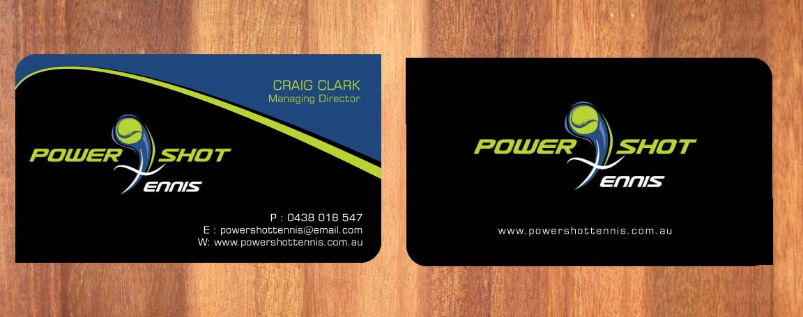 Business Card Design by Sbss for Power Shot Tennis | Design #1477155