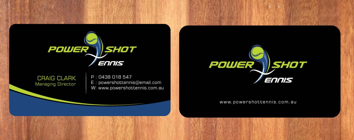 Business Card Design by Sbss for Power Shot Tennis | Design #1477158