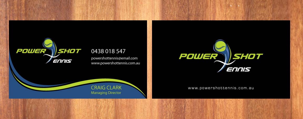 Business Card Design by Sbss for Power Shot Tennis | Design #1477589