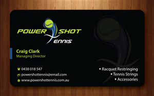Business Card Design by Sbss for Power Shot Tennis | Design: #1477685