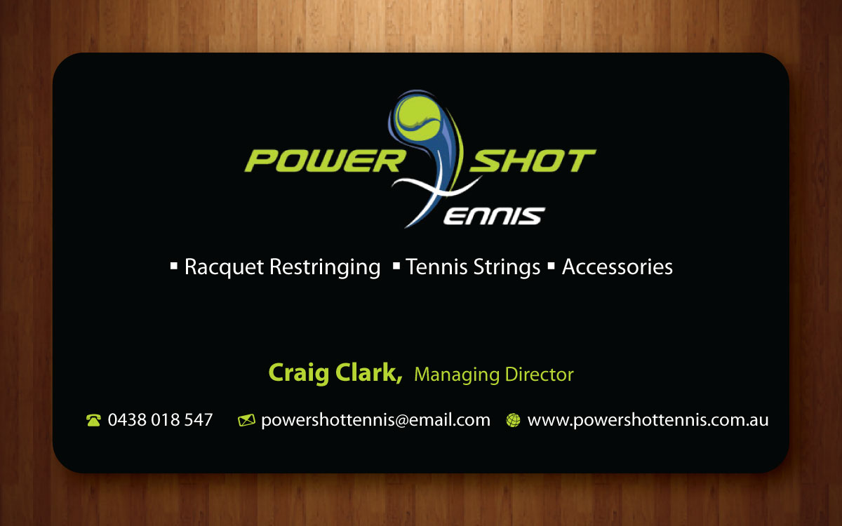 Business Card Design by Sbss for Power Shot Tennis | Design #1477686