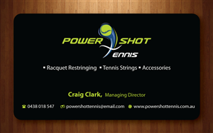 Business Card Design by Sbss for Power Shot Tennis | Design: #1477686