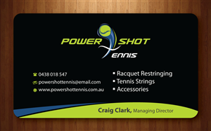 Business Card Design by Sbss for Power Shot Tennis | Design: #1477692