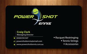 Business Card Design by Sbss for Power Shot Tennis | Design: #1477695