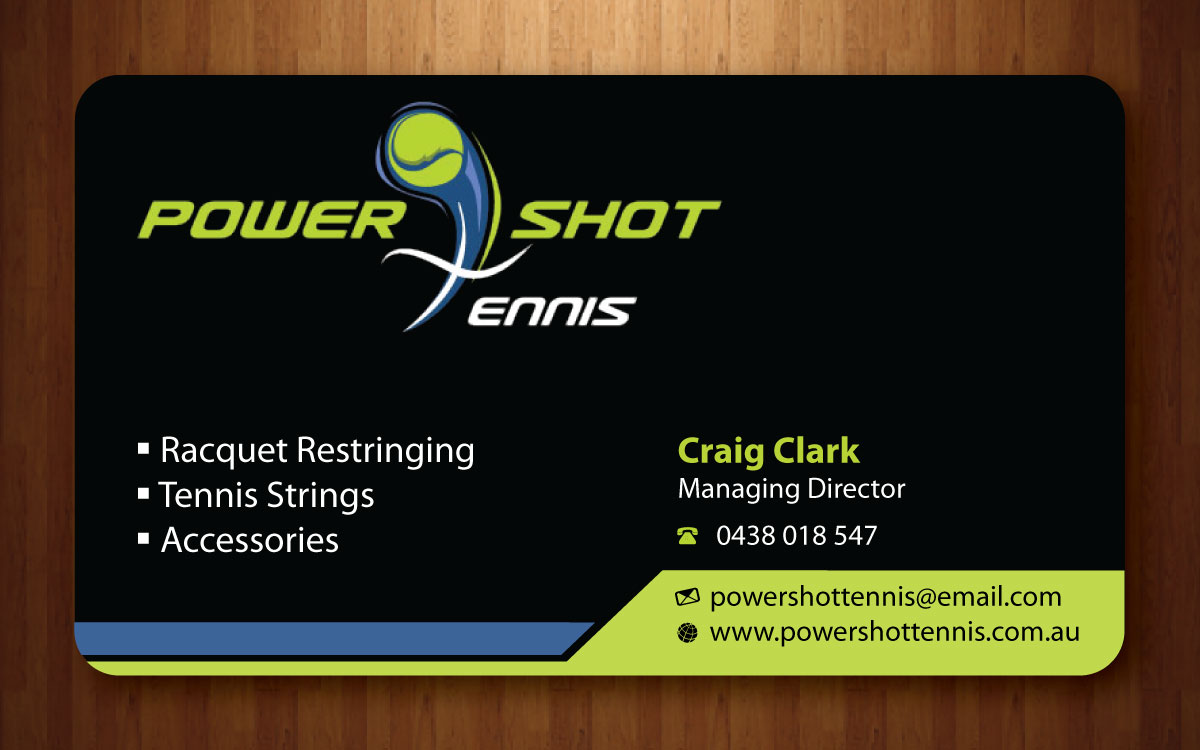 Business Card Design by Sbss for Power Shot Tennis | Design #1477697