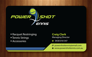 Business Card Design by Sbss for Power Shot Tennis | Design: #1477697