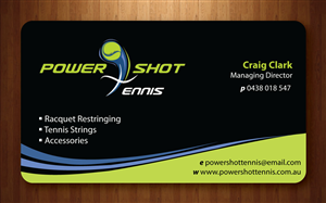 Business Card Design by Sbss for Power Shot Tennis | Design: #1477702