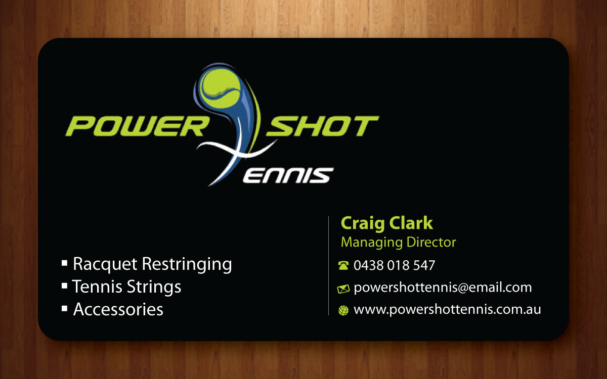 Business Card Design by Sbss for Power Shot Tennis | Design #1477706