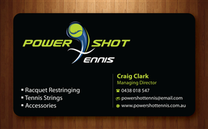 Business Card Design by Sbss for Power Shot Tennis | Design: #1477706