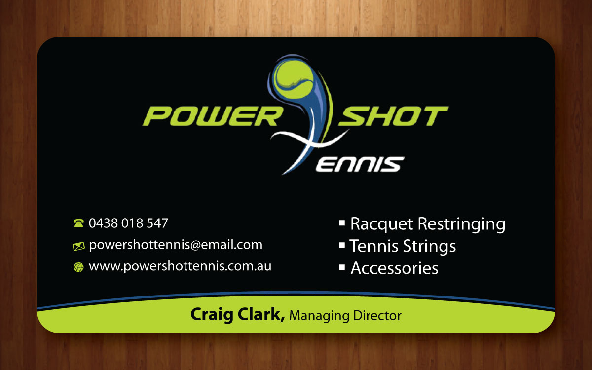 Business Card Design by Sbss for Power Shot Tennis | Design #1480358