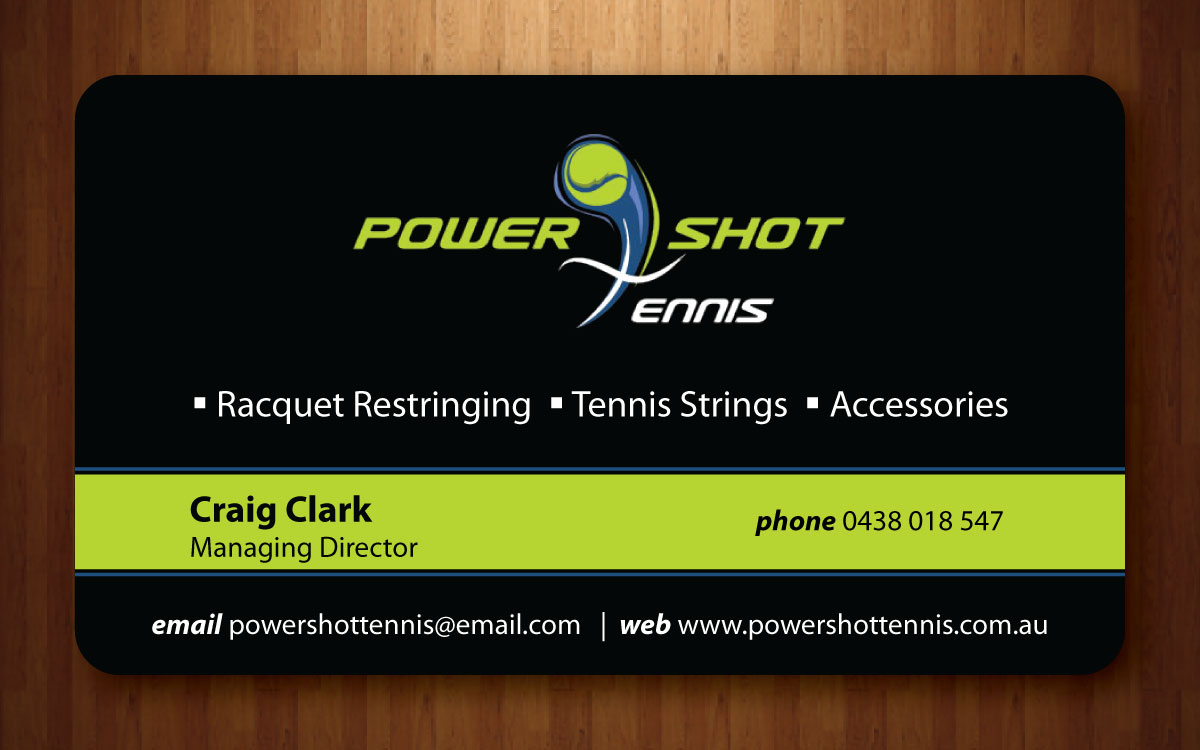 Visitenkarten-Design von Sbss für Power Shot Tennis | Design #1480365