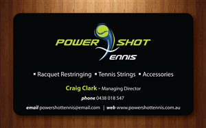Business Card Design by Sbss for Power Shot Tennis | Design: #1480369