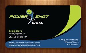 Business Card Design by Sbss for Power Shot Tennis | Design: #1480370