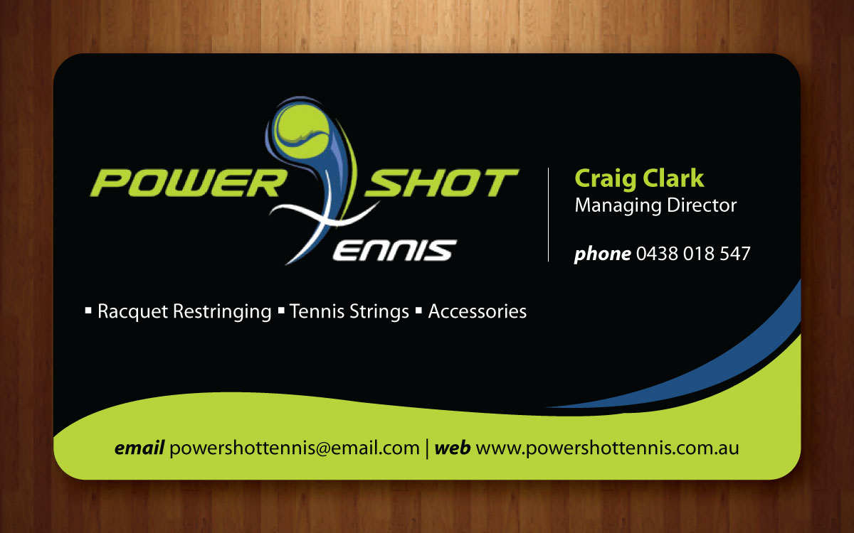 Business Card Design by Sbss for Power Shot Tennis | Design #1480376