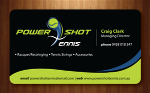 Business Card Design by Sbss for Power Shot Tennis | Design: #1480376