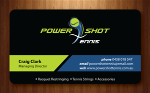 Business Card Design by Sbss for Power Shot Tennis | Design: #1480377