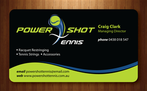 Business Card Design by Sbss for Power Shot Tennis | Design: #1480380