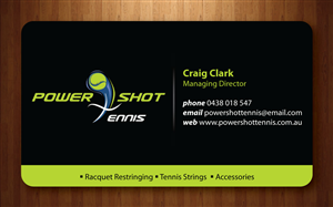 Business Card Design by Sbss for Power Shot Tennis | Design: #1480384
