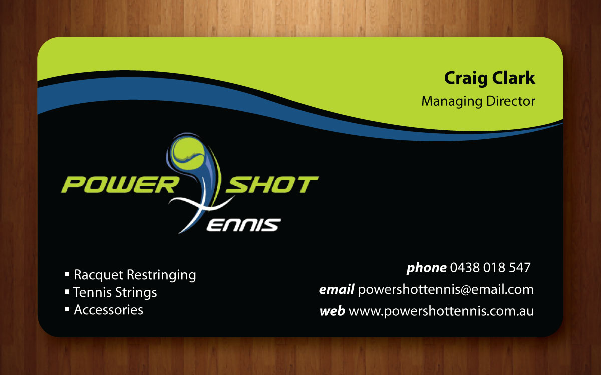 Business Card Design by Sbss for Power Shot Tennis | Design #1480391