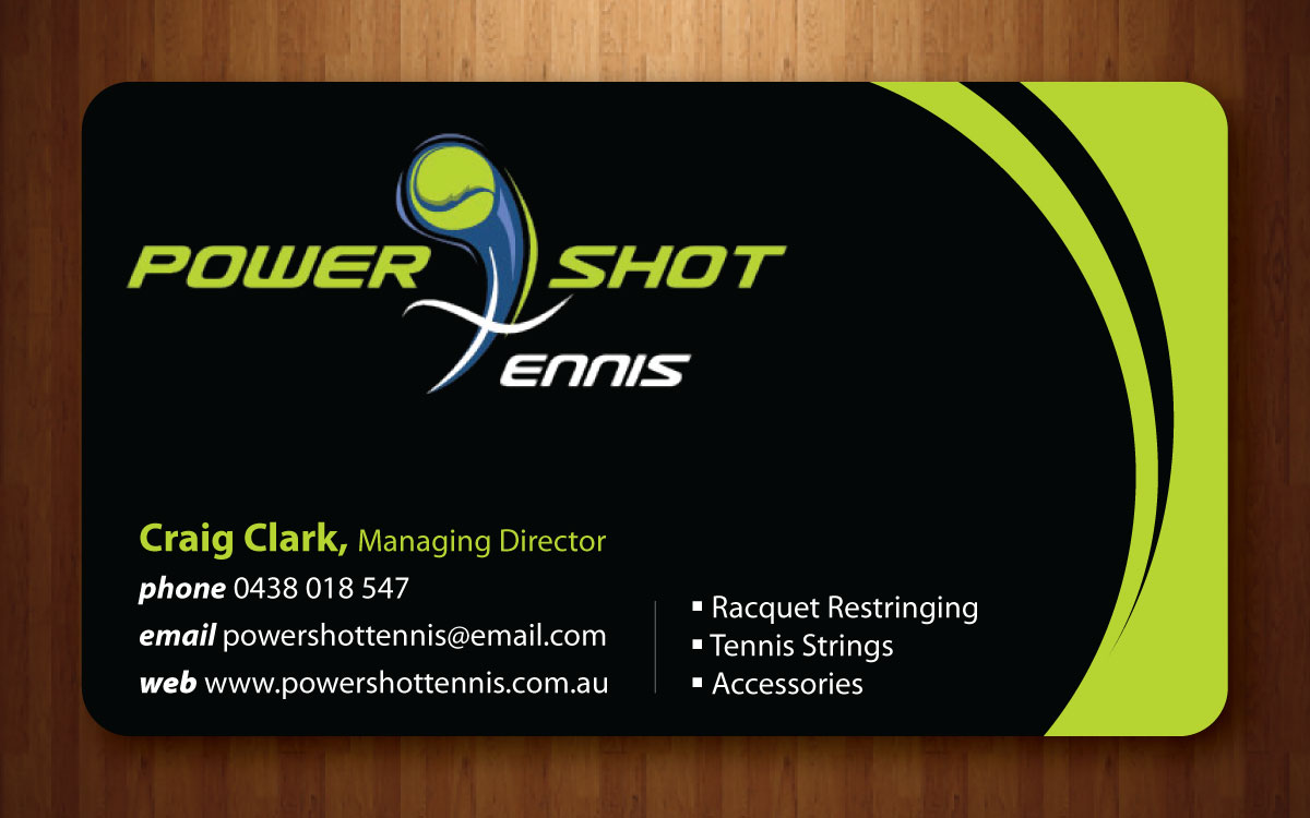 Diseño de Tarjeta de Presentación por Sbss para Power Shot Tennis | Diseño #1480396