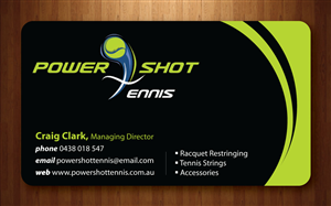 Business Card Design by Sbss for Power Shot Tennis | Design: #1480396